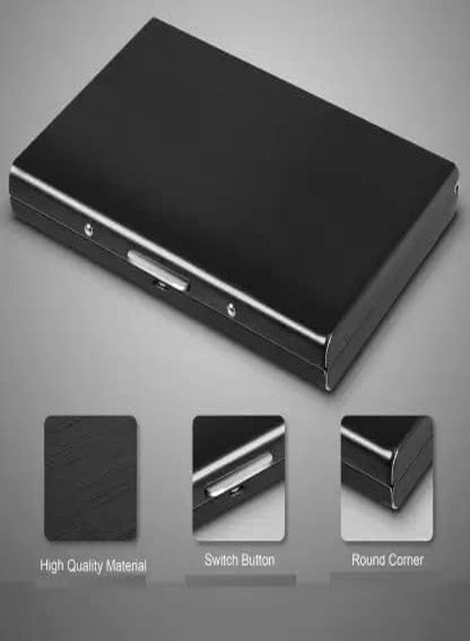 Brajin Men's Aluminium Metal RFID Protected Smart Pop Up Wallet (6 Slot) (Black) - Image 4